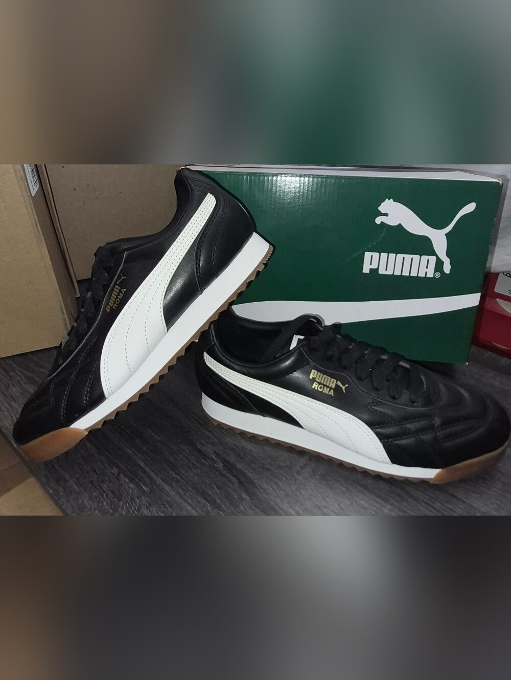 Puma Roma Men's Black/White Classic Sneaker